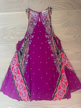 Free People Fuchsia Boho Paisley Dress